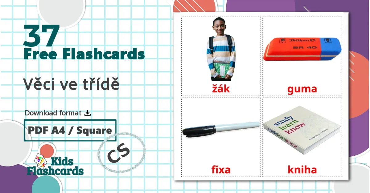 37 Věci ve třídě flashcards