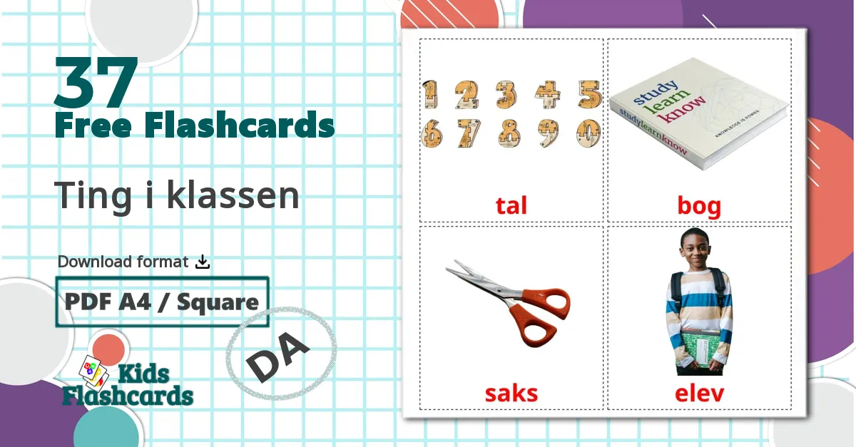 37 Ting i klassen flashcards