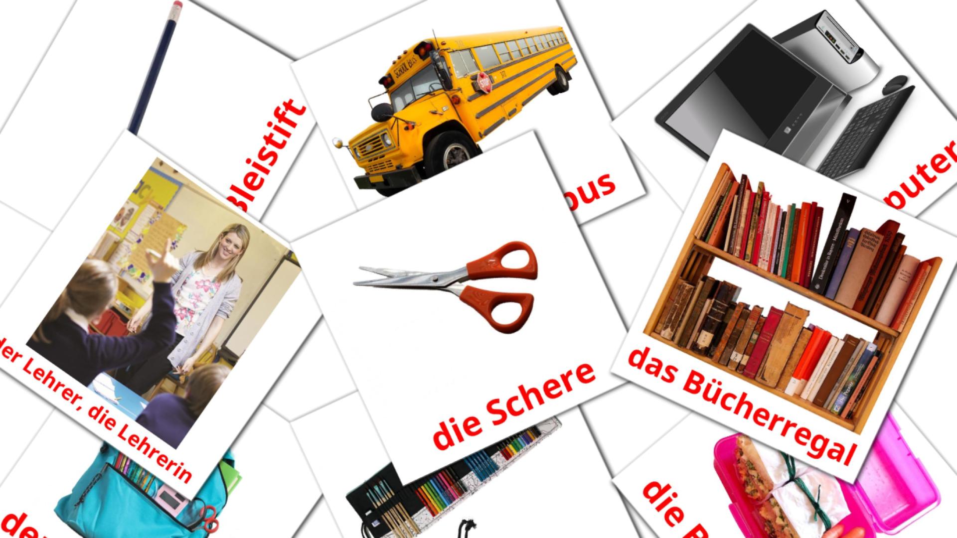 Classroom objects - german vocabulary cards