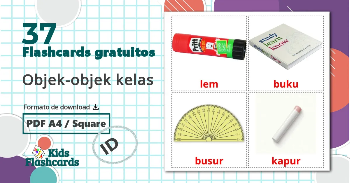 37 Flashcards de Objek-objek kelas