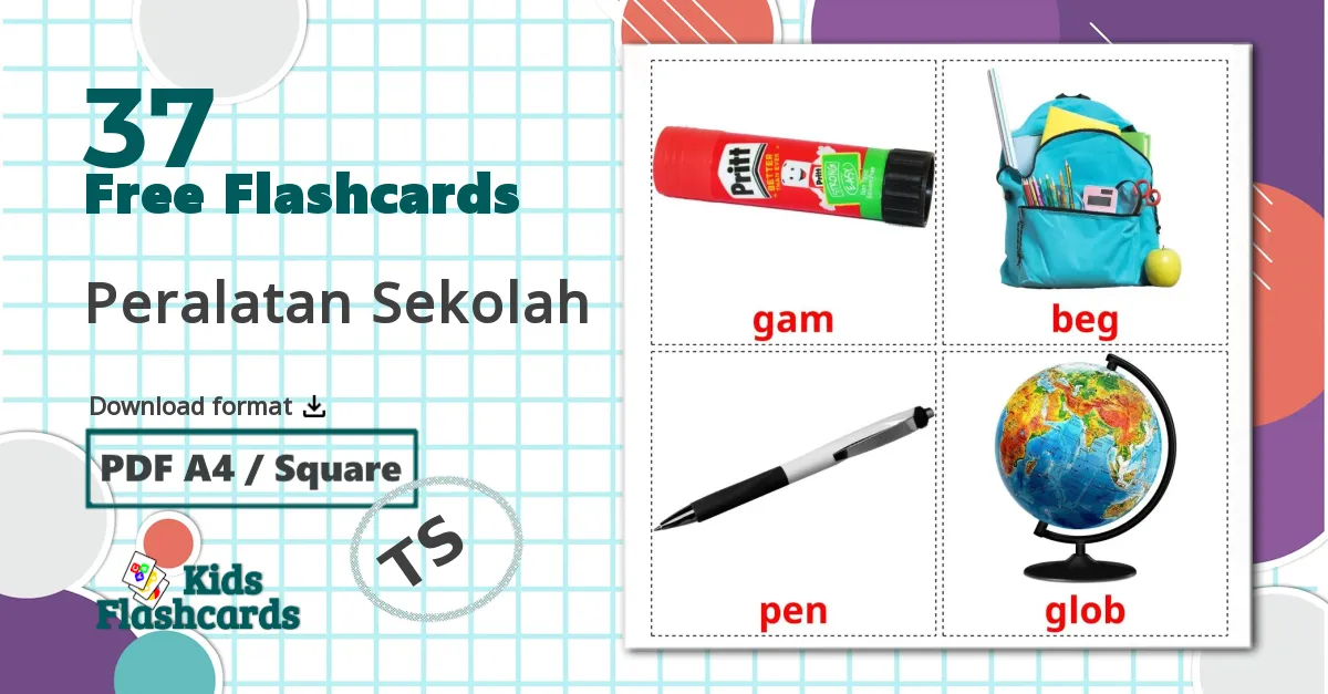 37 Peralatan Sekolah flashcards