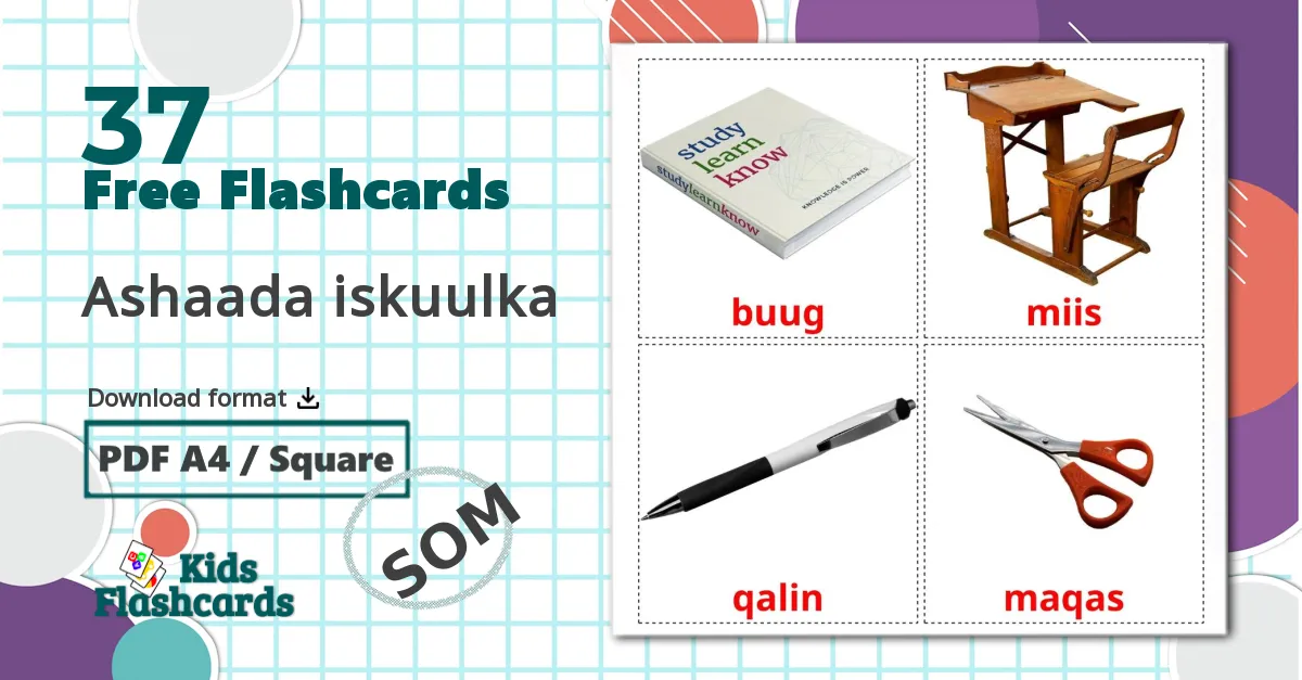 37 Ashaada iskuulka flashcards