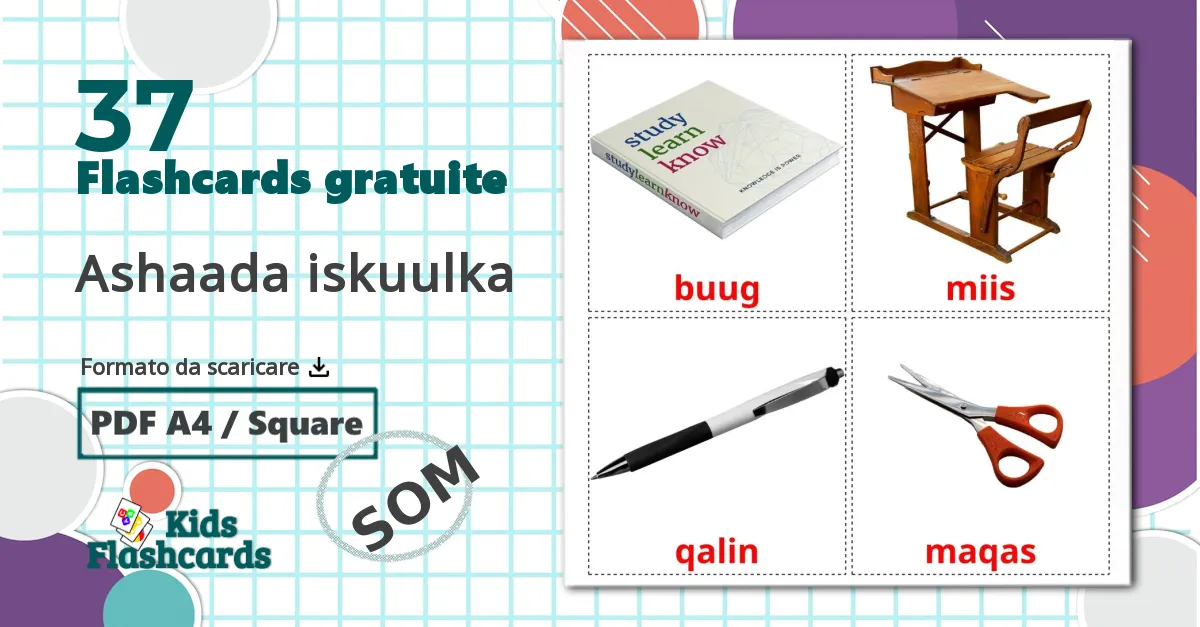 37 flashcards di Ashaada iskuulka