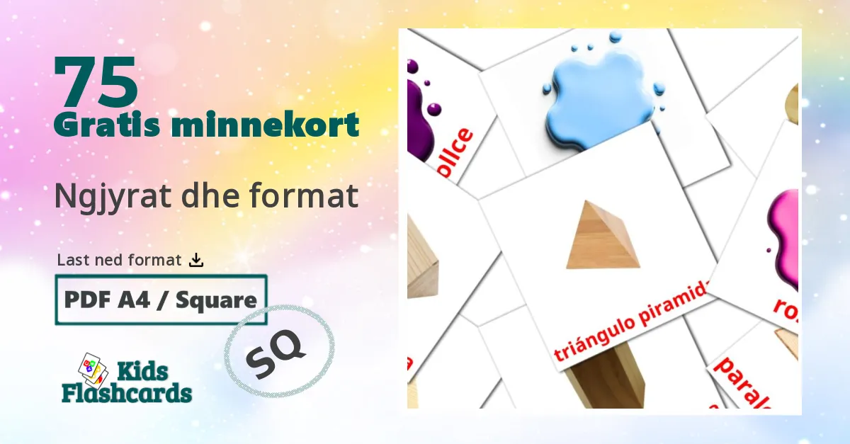 75 Ngjyrat dhe format bildekort