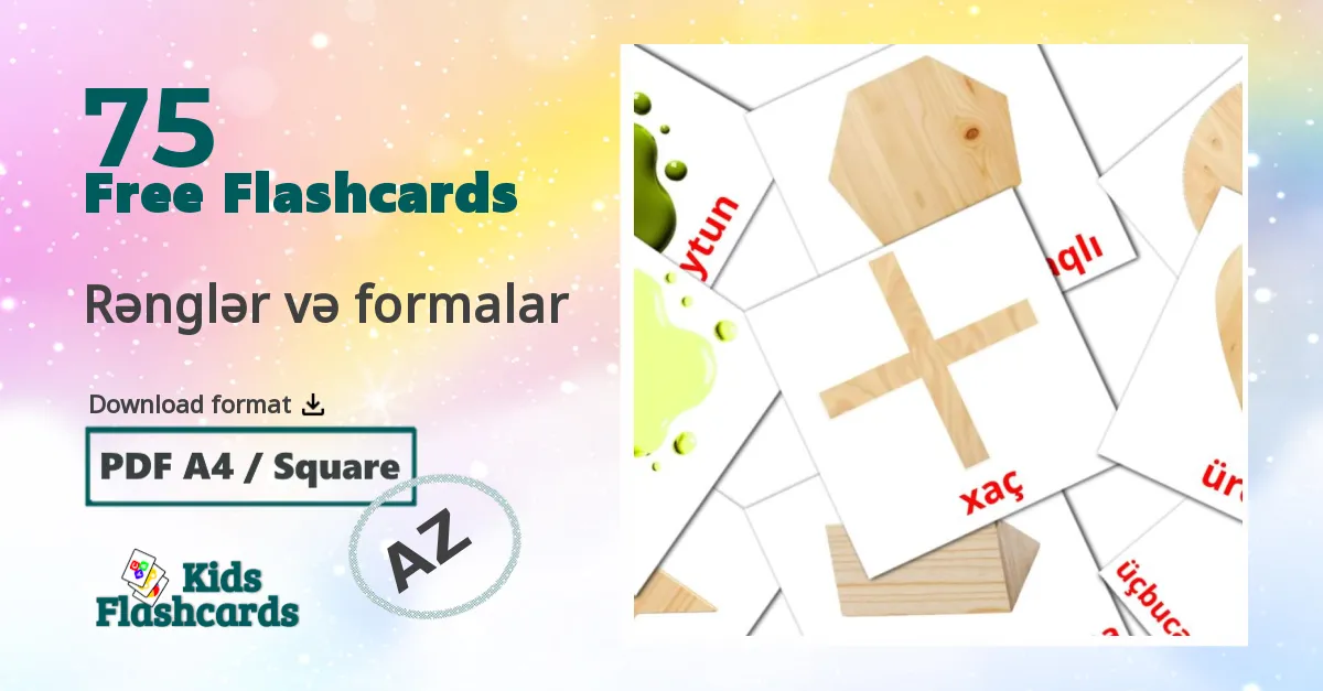 75 Rənglər və formalar flashcards