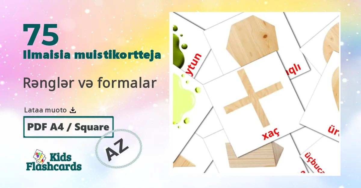 Rənglər və formalar – lasten kuvakortit azerbaijaniksi sanastoon