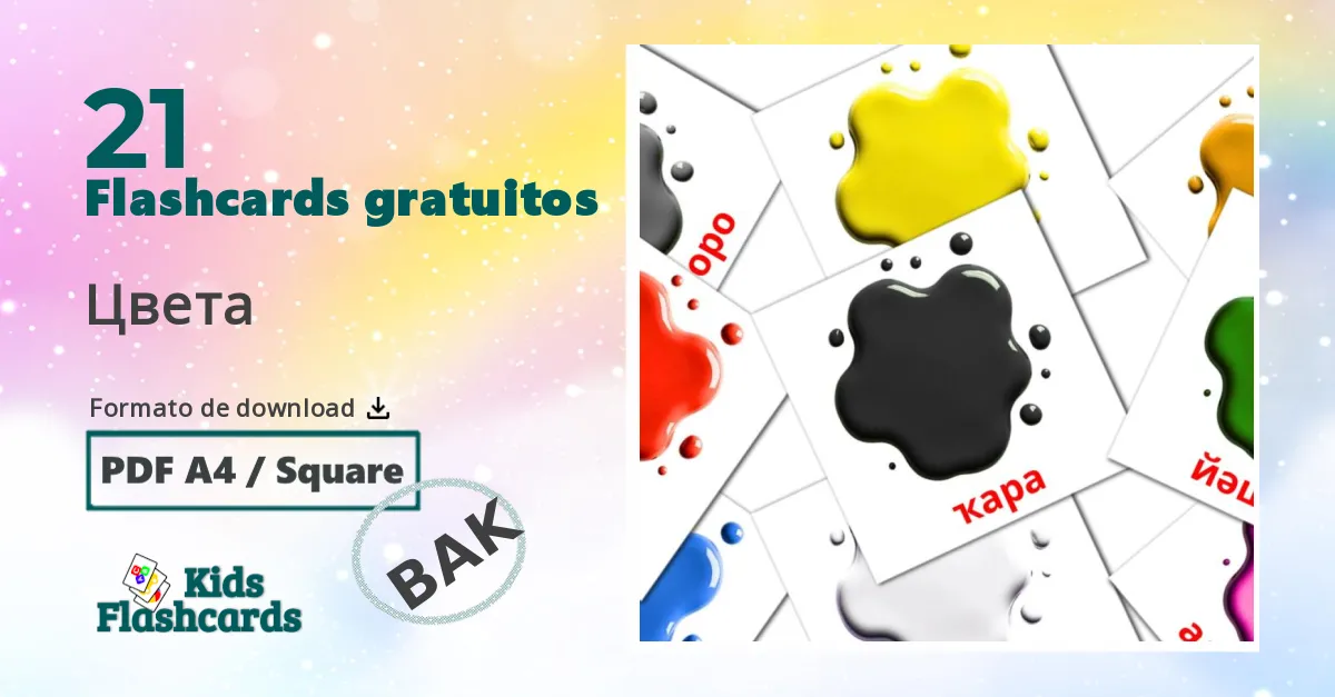 Flashcards de Cores e formas