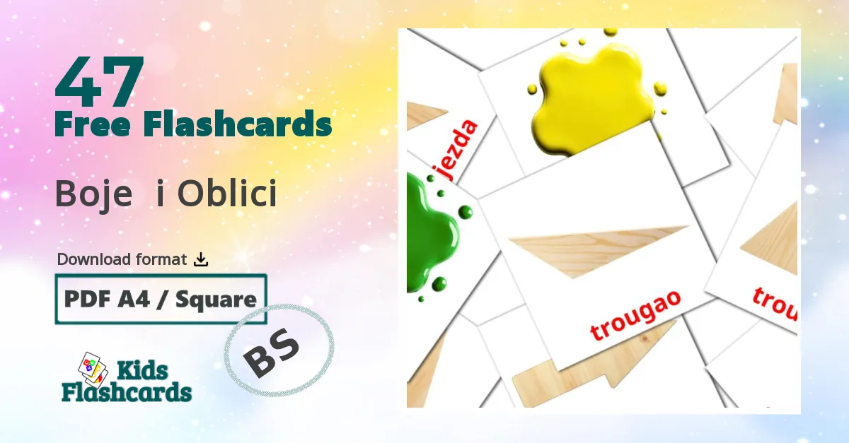 Colors and shapes flashcards