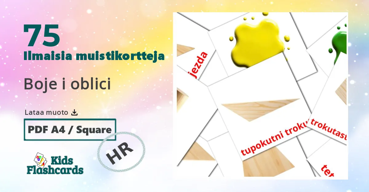 Boje i oblici – lasten kuvakortit kroaattiksi sanastoon