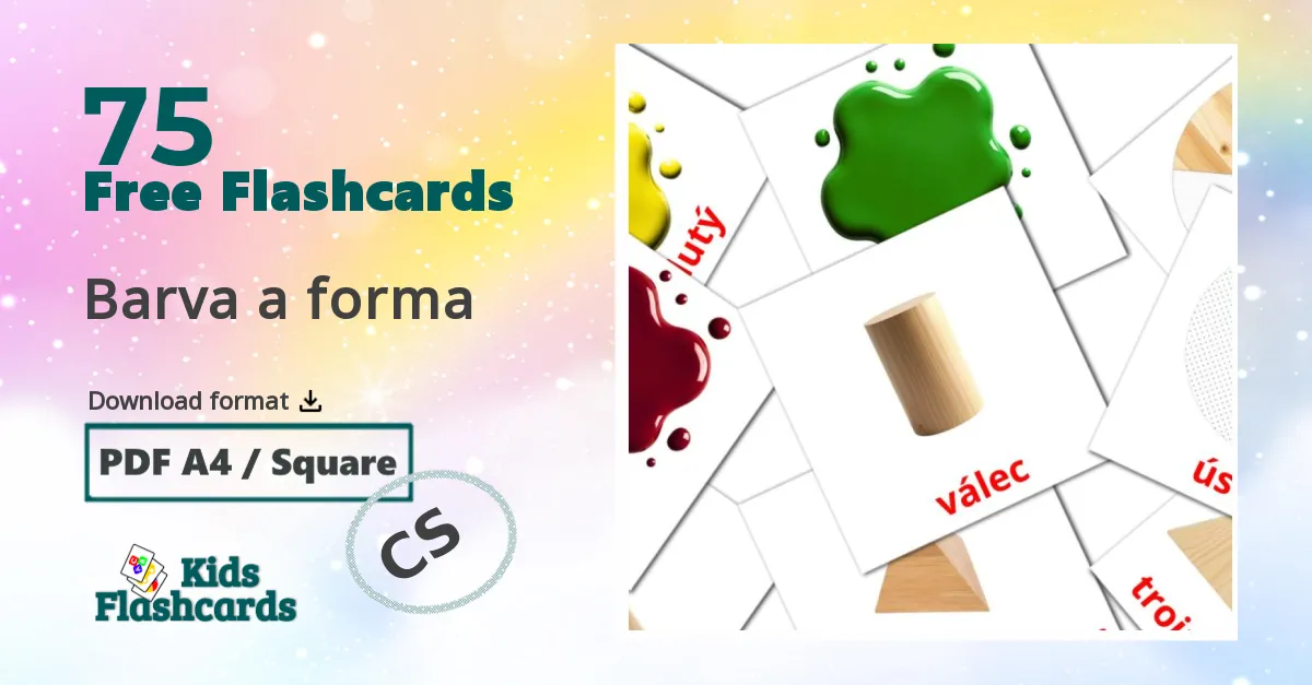 75 Barva a forma flashcards