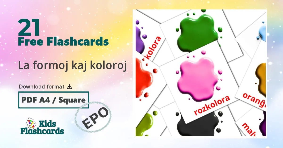 Colors and shapes flashcards