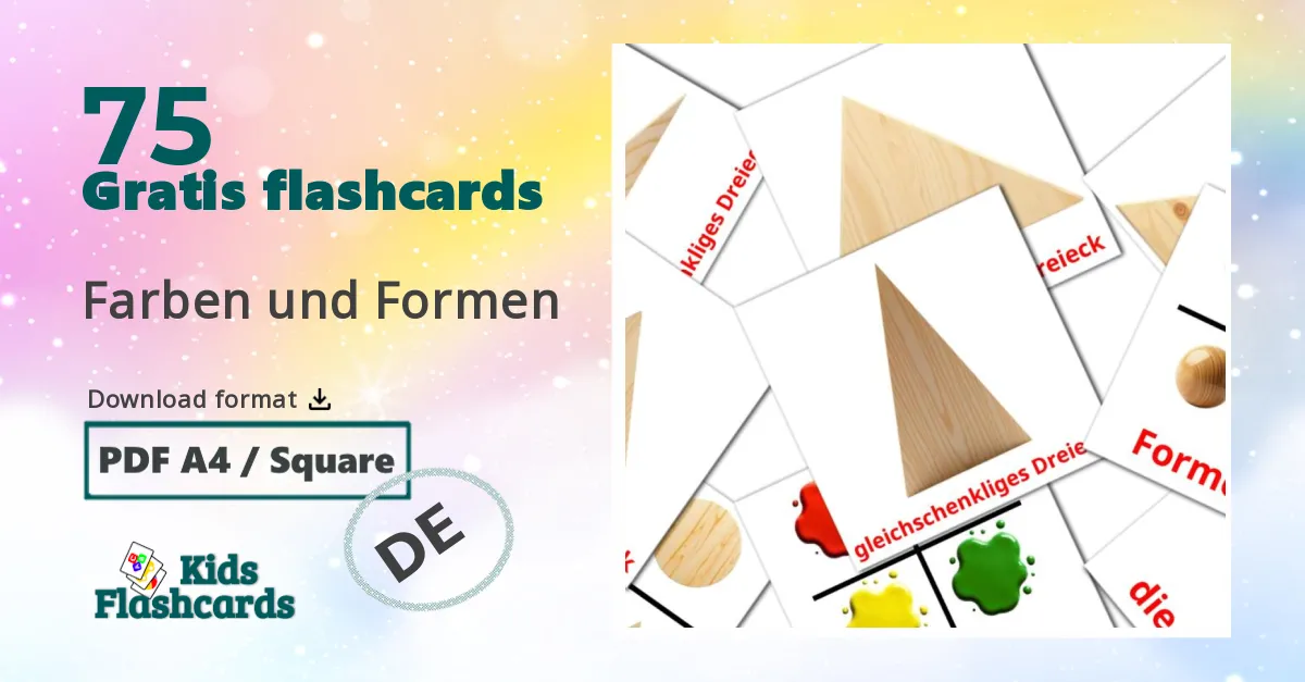 75 Farben und Formen billedkort for børn