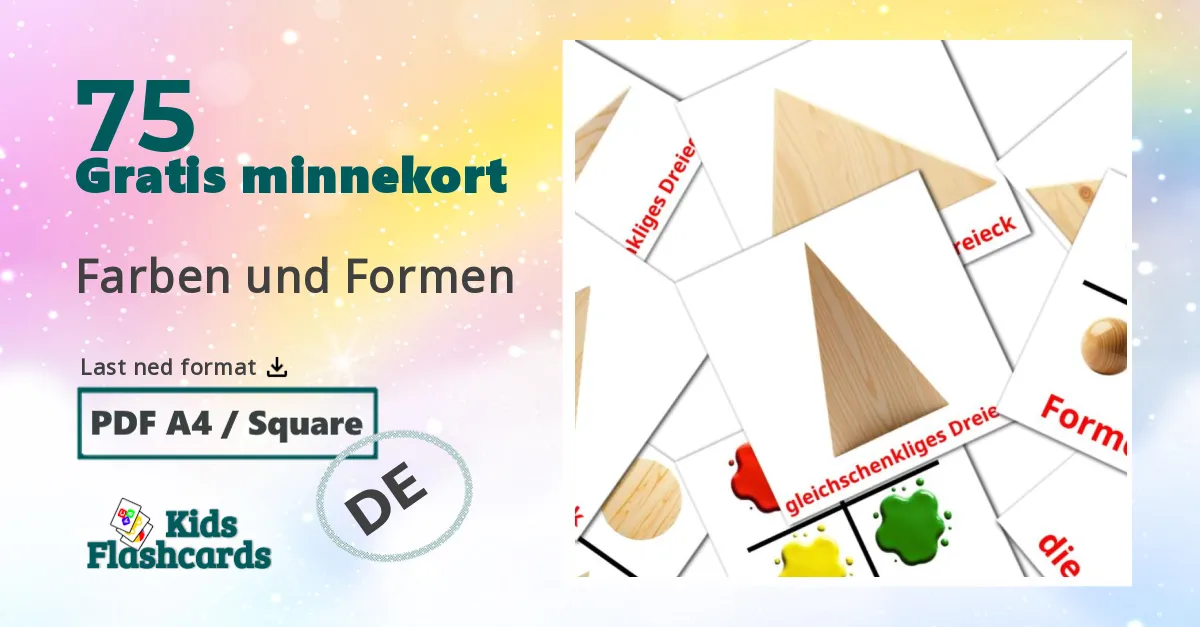 75 Farben und Formen bildekort