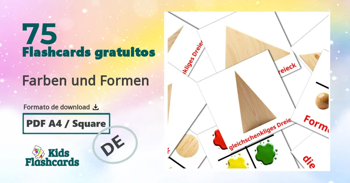 Farben und Formen Vocabulário em alemão Flashcards