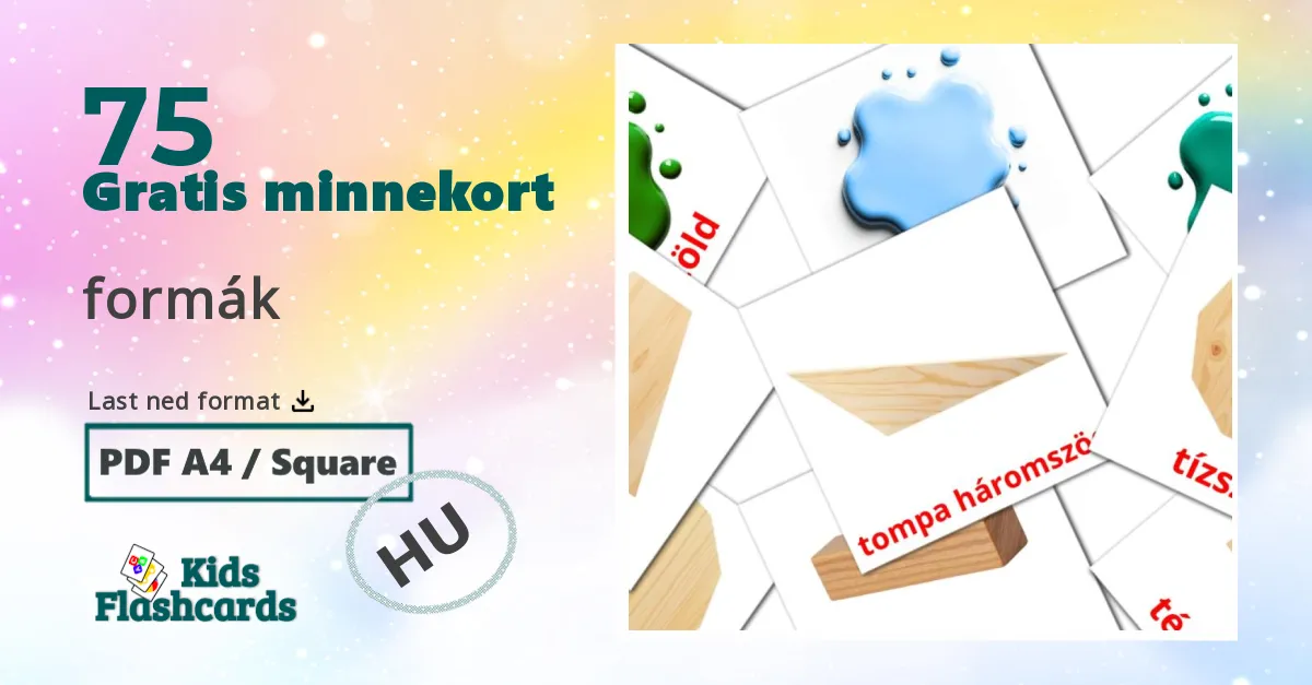 Farger og former bildekort