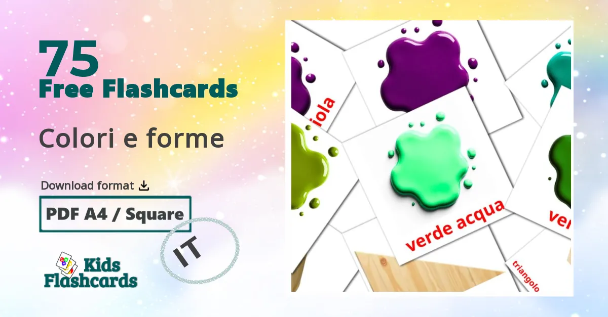 75 Colori e forme flashcards