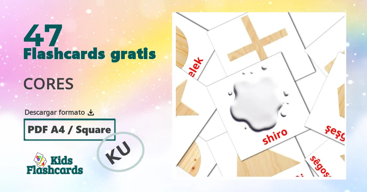 tarjetas didacticas de Colores y formas