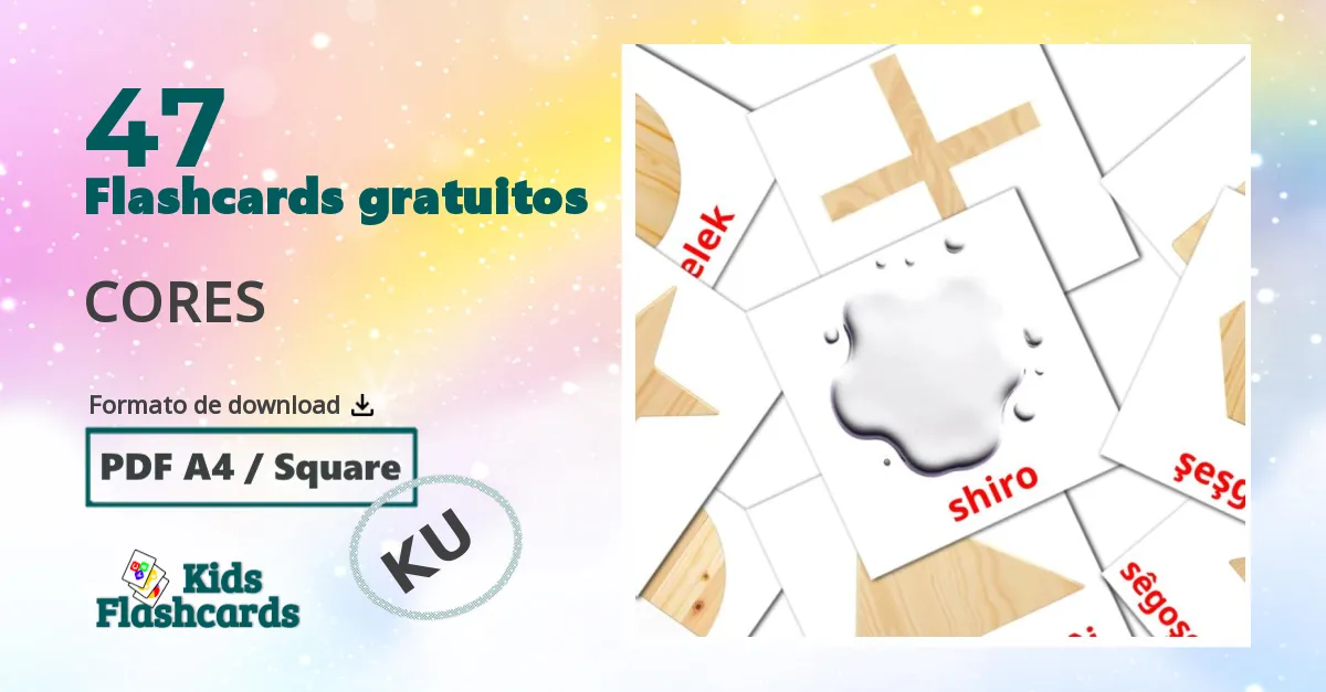 Flashcards de Cores e formas