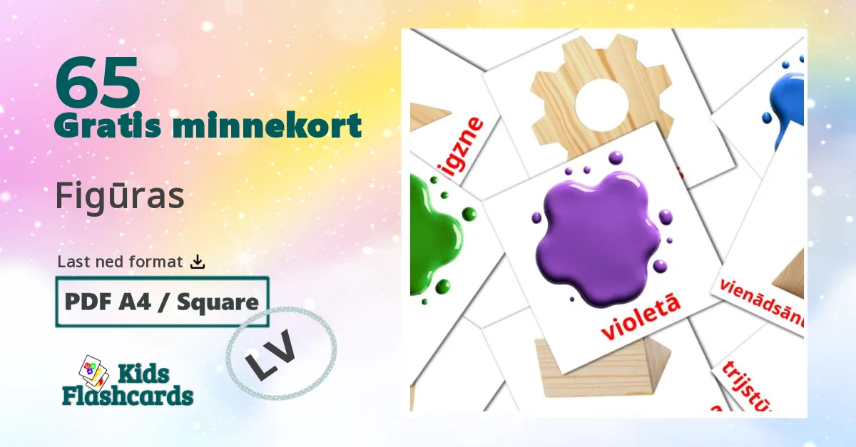Farger og former bildekort