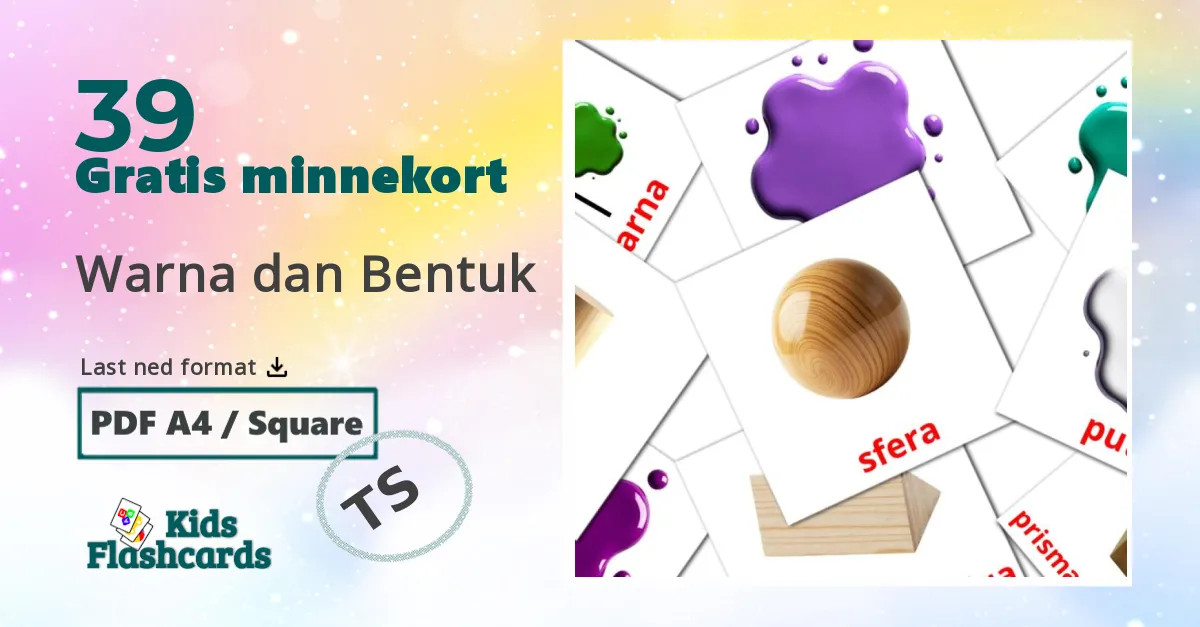 39 Warna dan Bentuk bildekort
