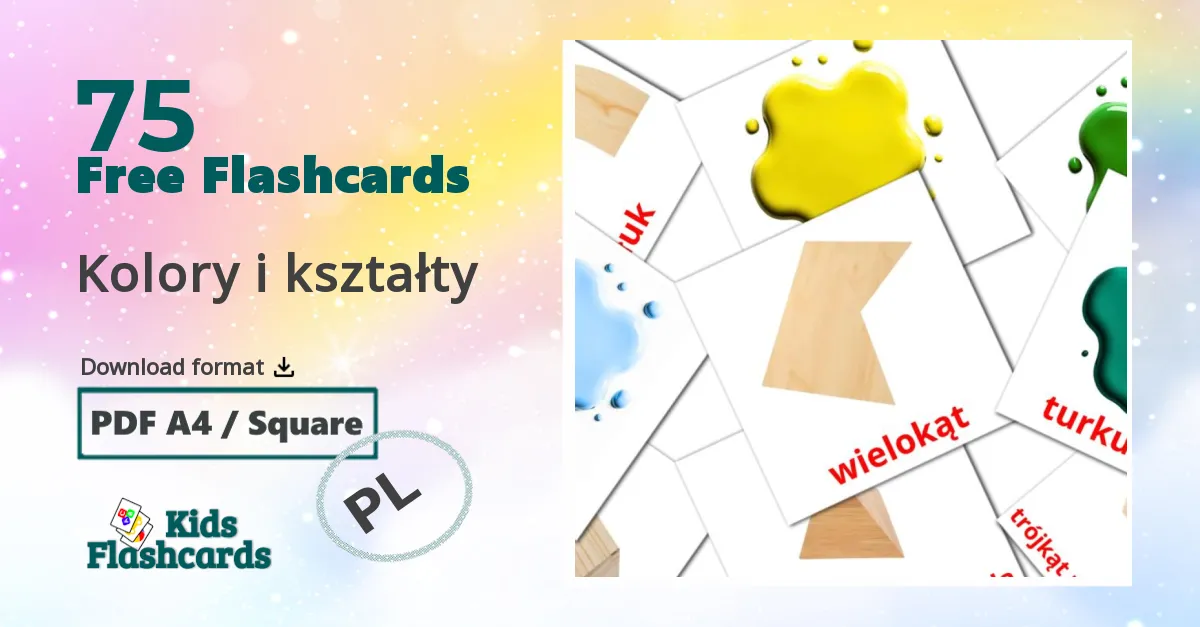 75 Kolory i kształty flashcards