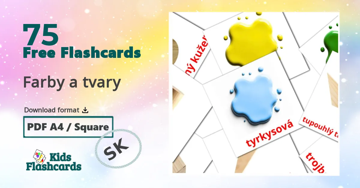 Farby a tvary slovak vocabulary flashcards