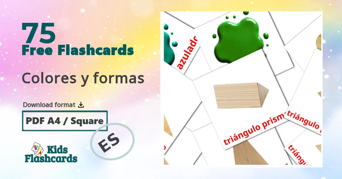 Colores y formas spanish vocabulary flashcards