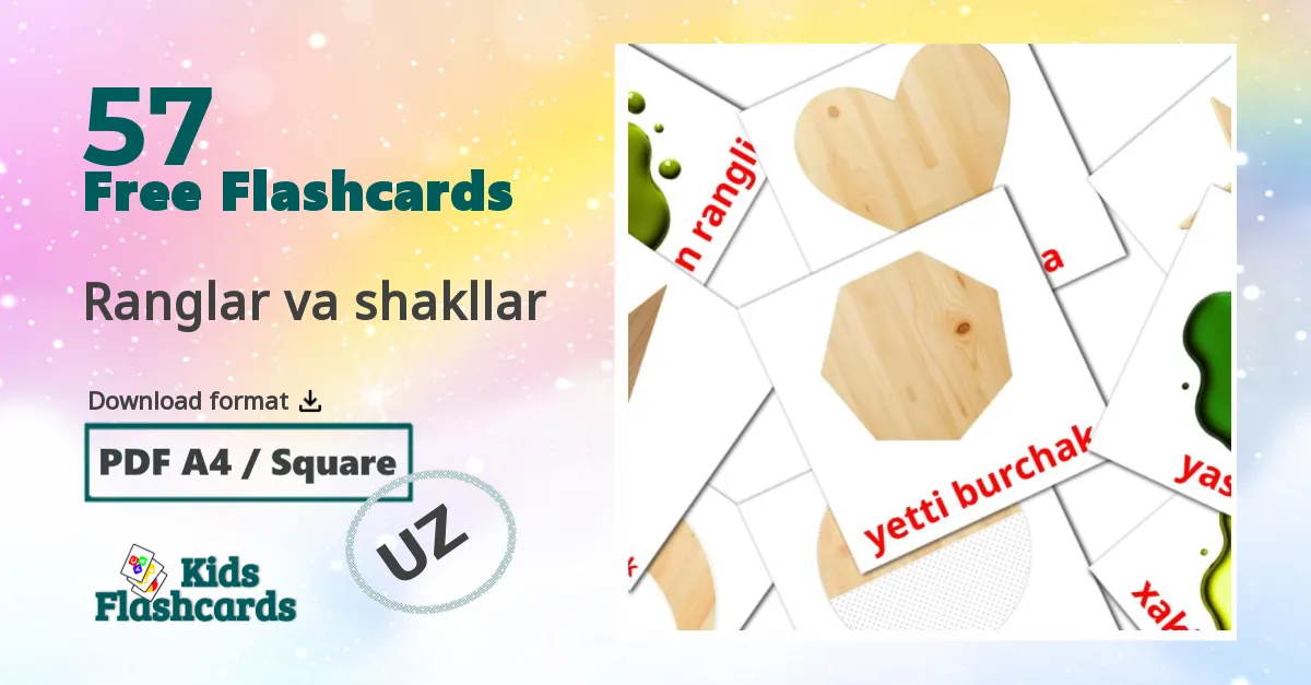 57 Ranglar va shakllar flashcards