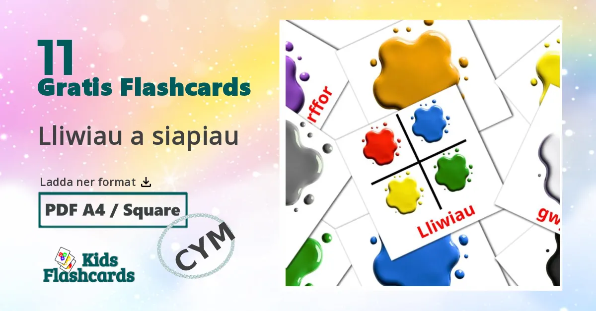 Lliwiau a siapiau walesiska ordkort