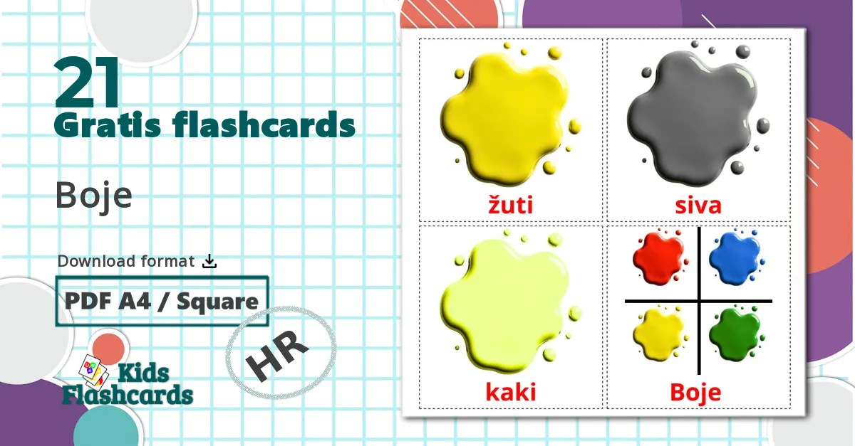 21 Boje  lasten kuvakortit