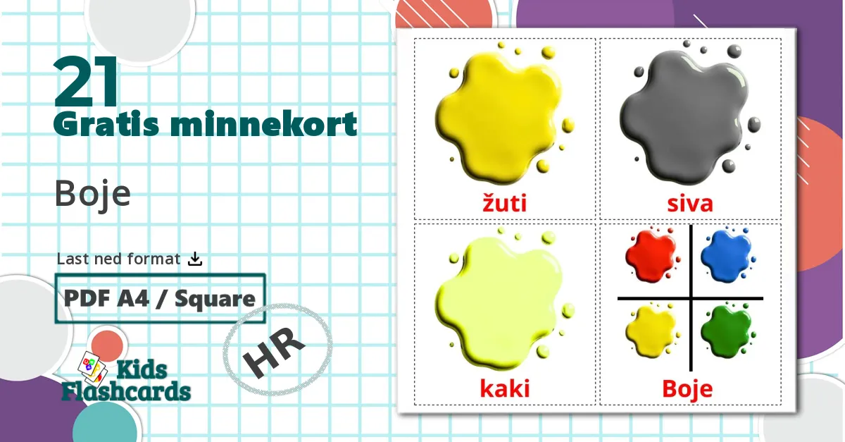 21 Boje  bildekort