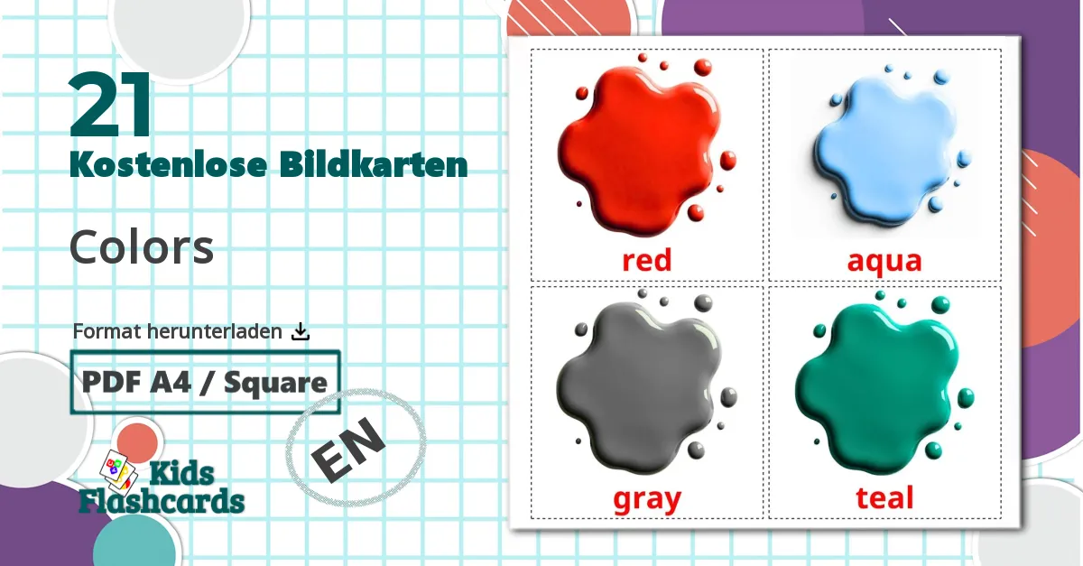 Bildkarten für Farben