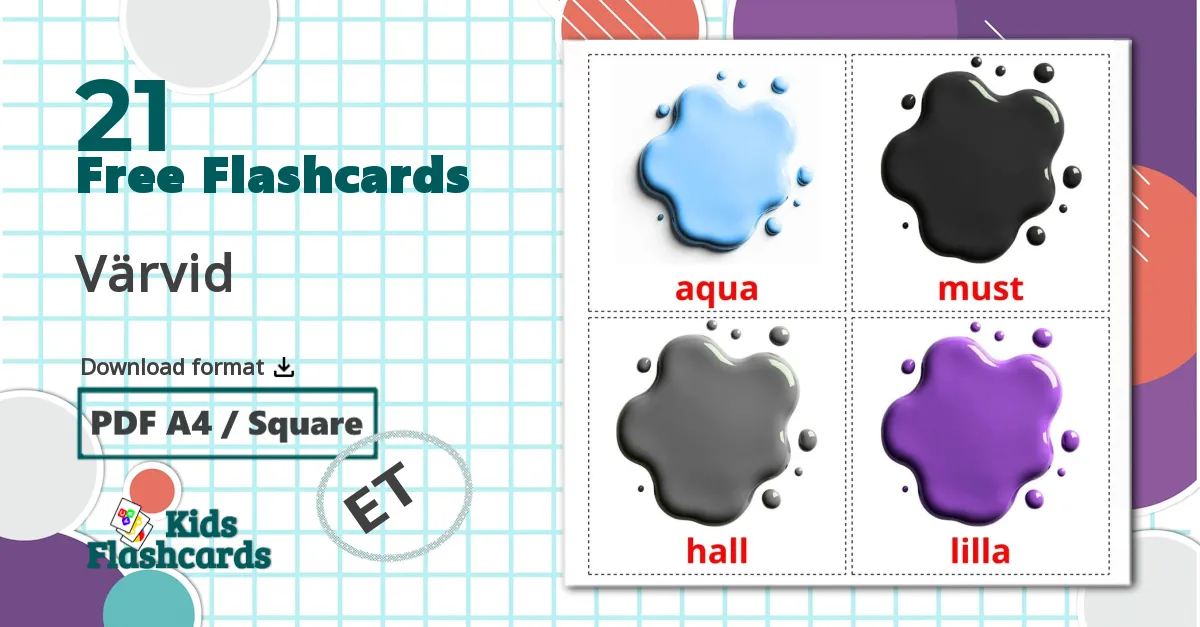 21 Colors flashcards