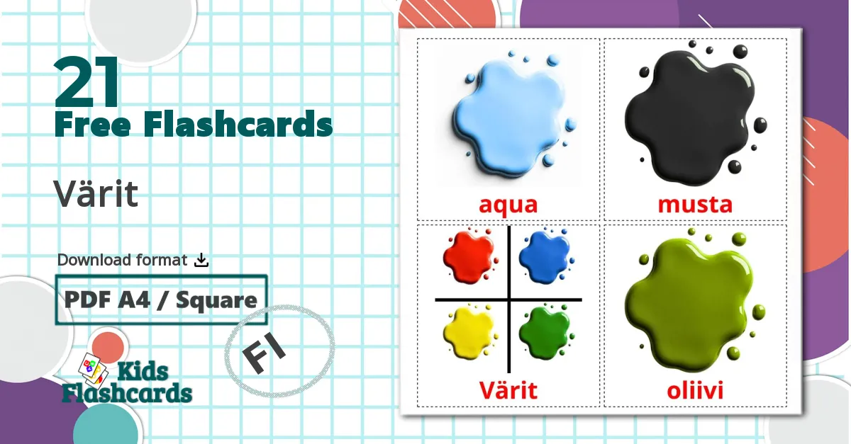 21 Colors flashcards