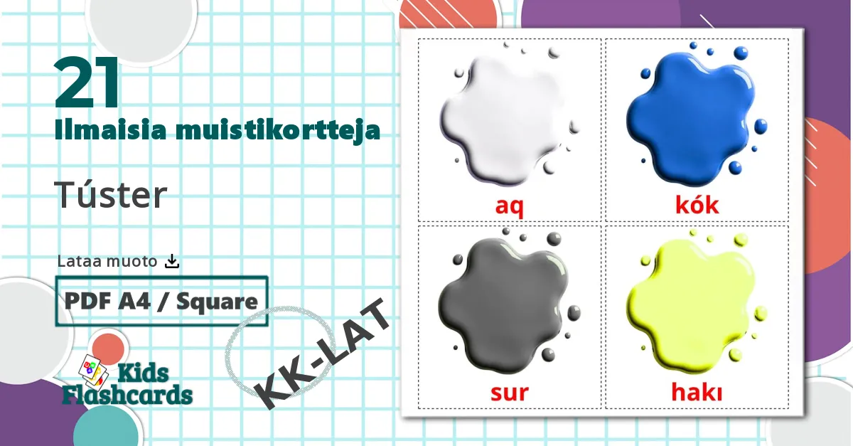 21 Túster lasten kuvakortit