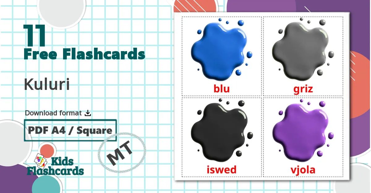 11 Colors flashcards