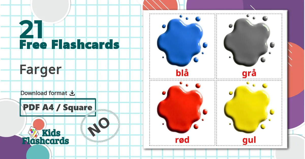 21 Colors flashcards