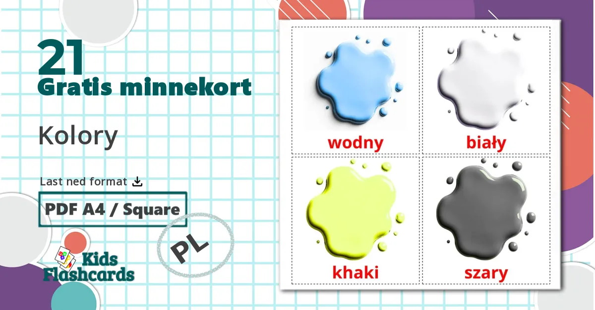 21 Kolory bildekort