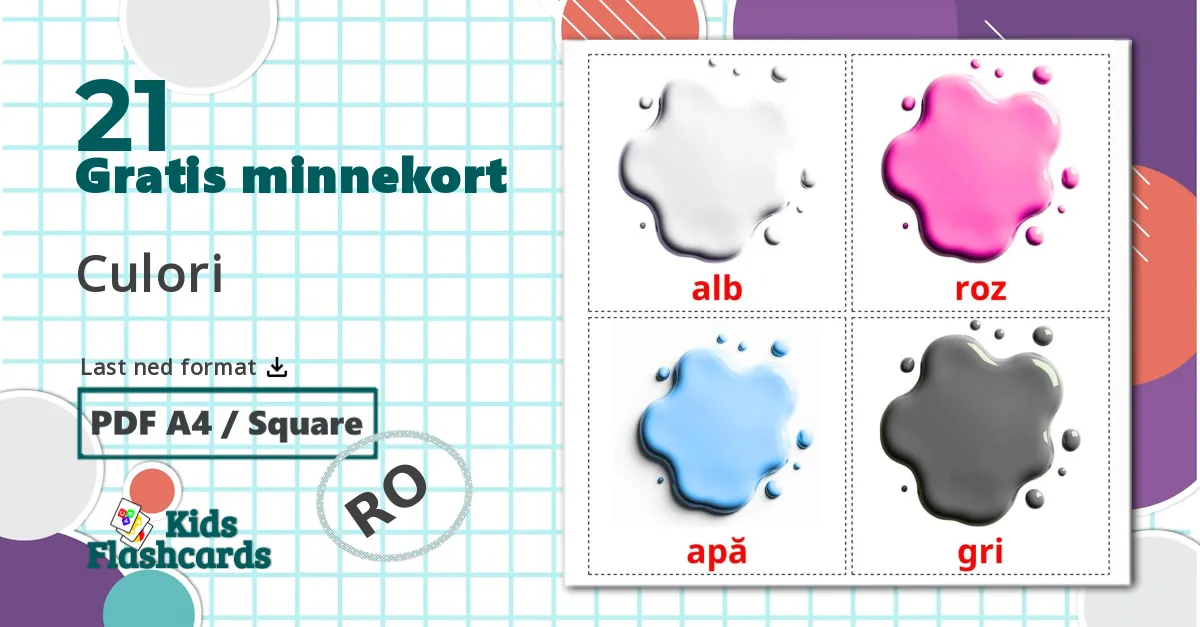 21 Culori bildekort