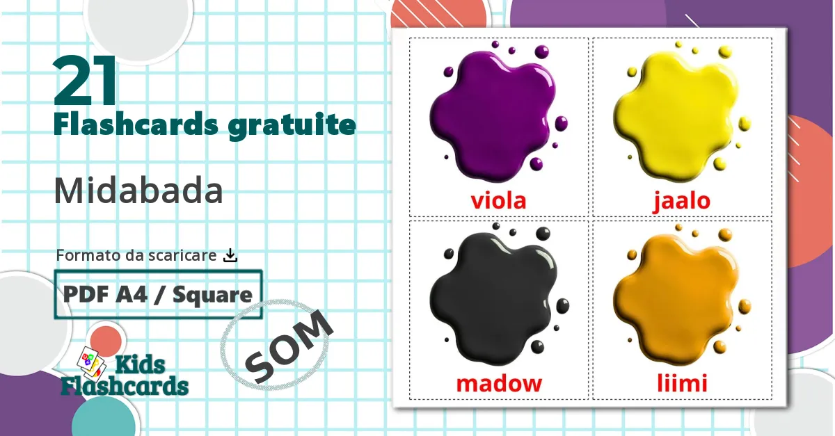 21 flashcards di Midabada