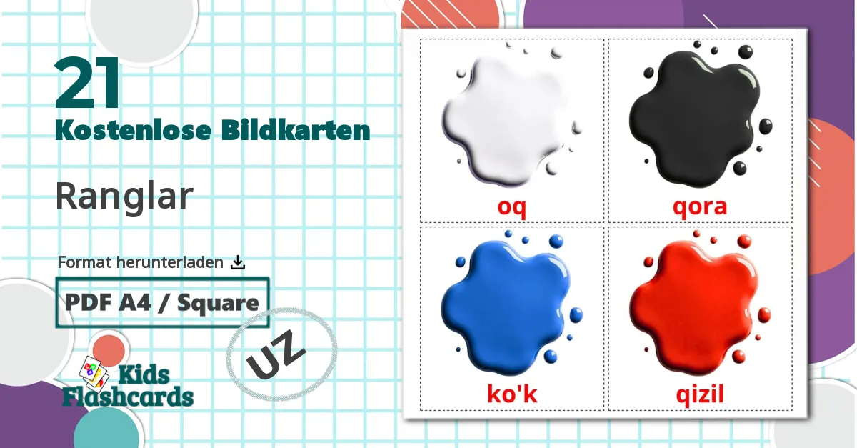 21 Bildkarten für Ranglar