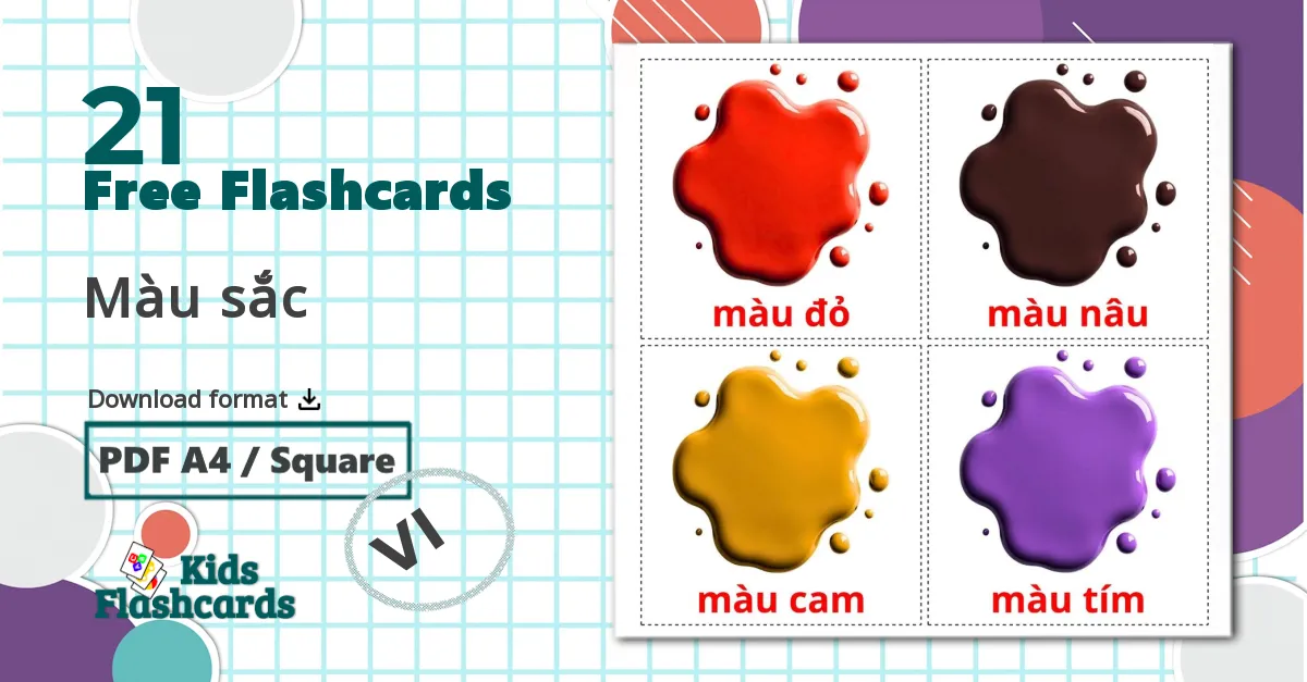 21 Màu sắc flashcards