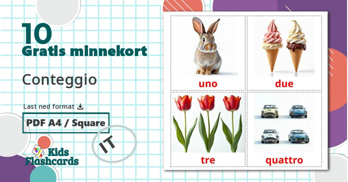 10 Conteggio bildekort