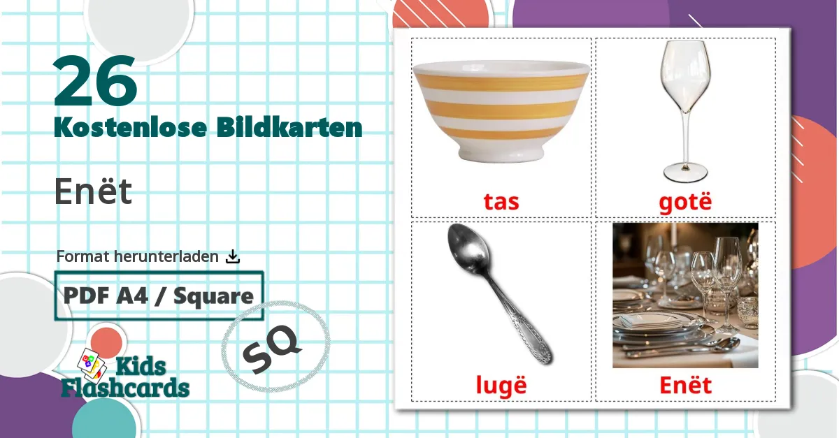 26 Bildkarten für Enët