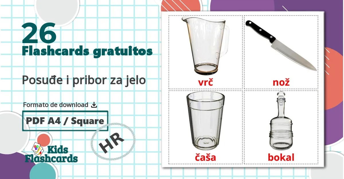 26 Flashcards de Posuđe i pribor za jelo