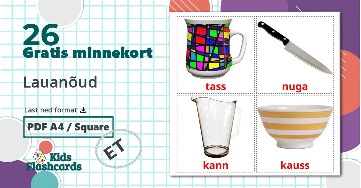 26 Lauanõud bildekort