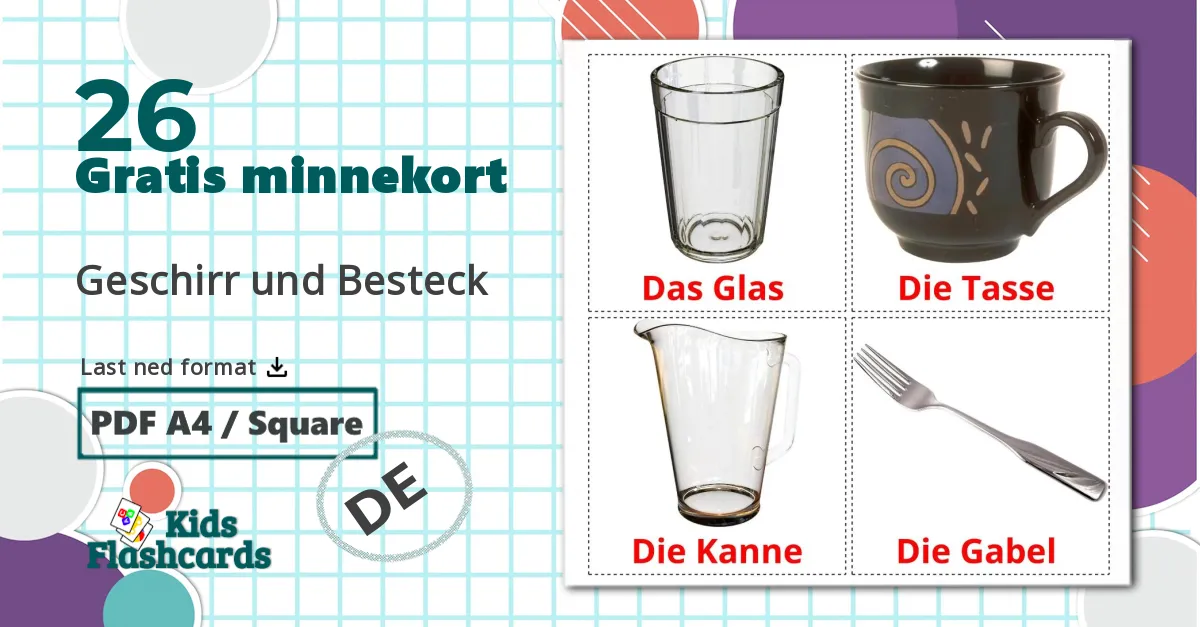 26 Geschirr und Besteck bildekort