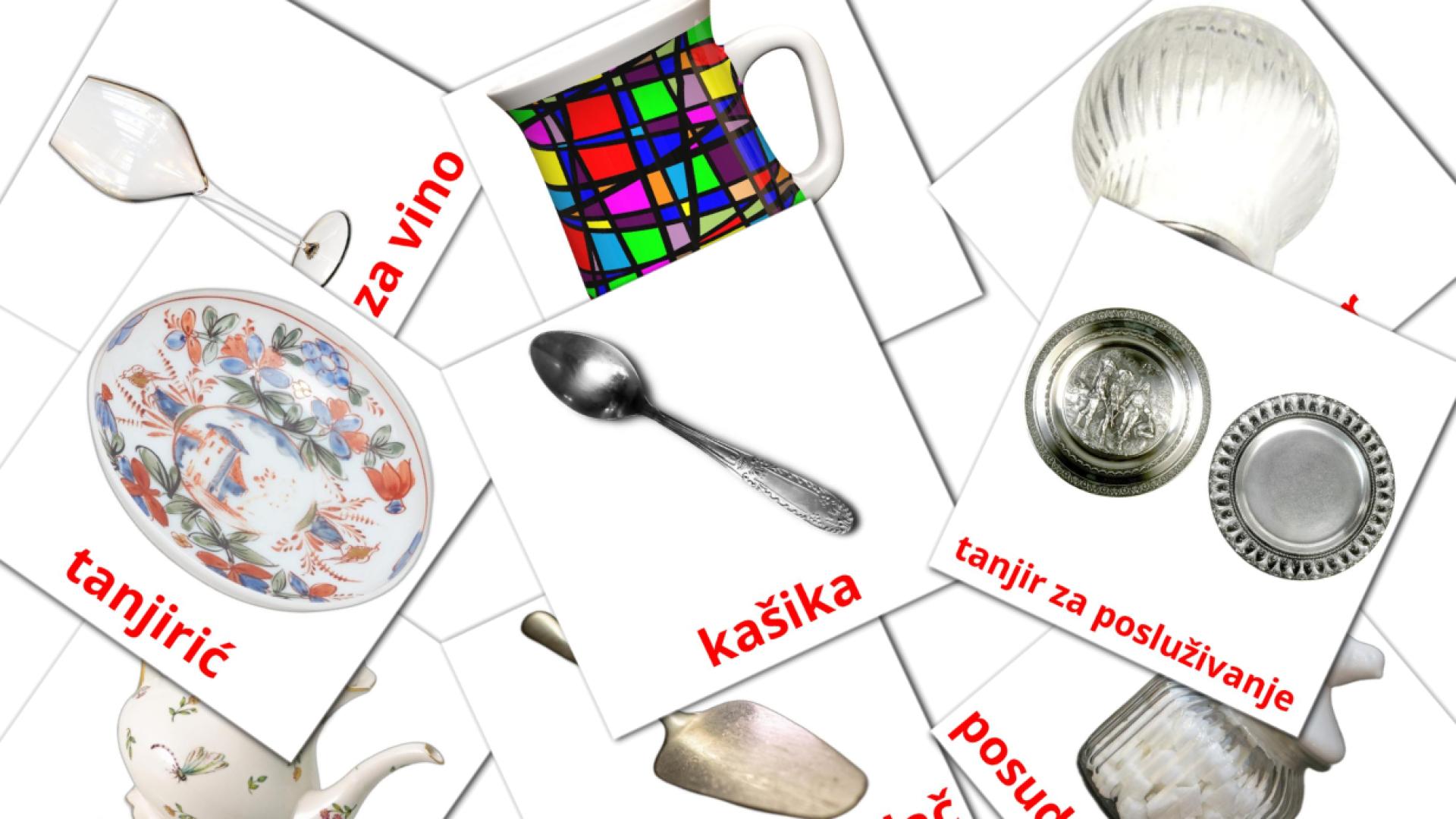 Bildkarten für Posuđe i pribor za jelo