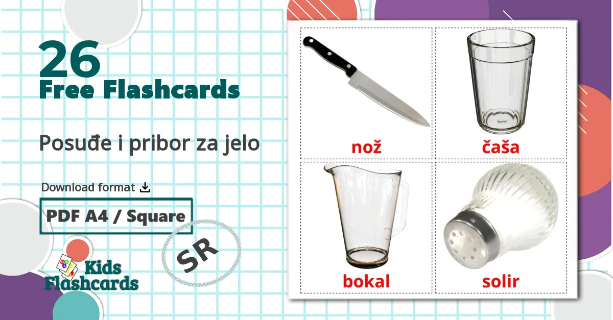 26 Posuđe i pribor za jelo flashcards