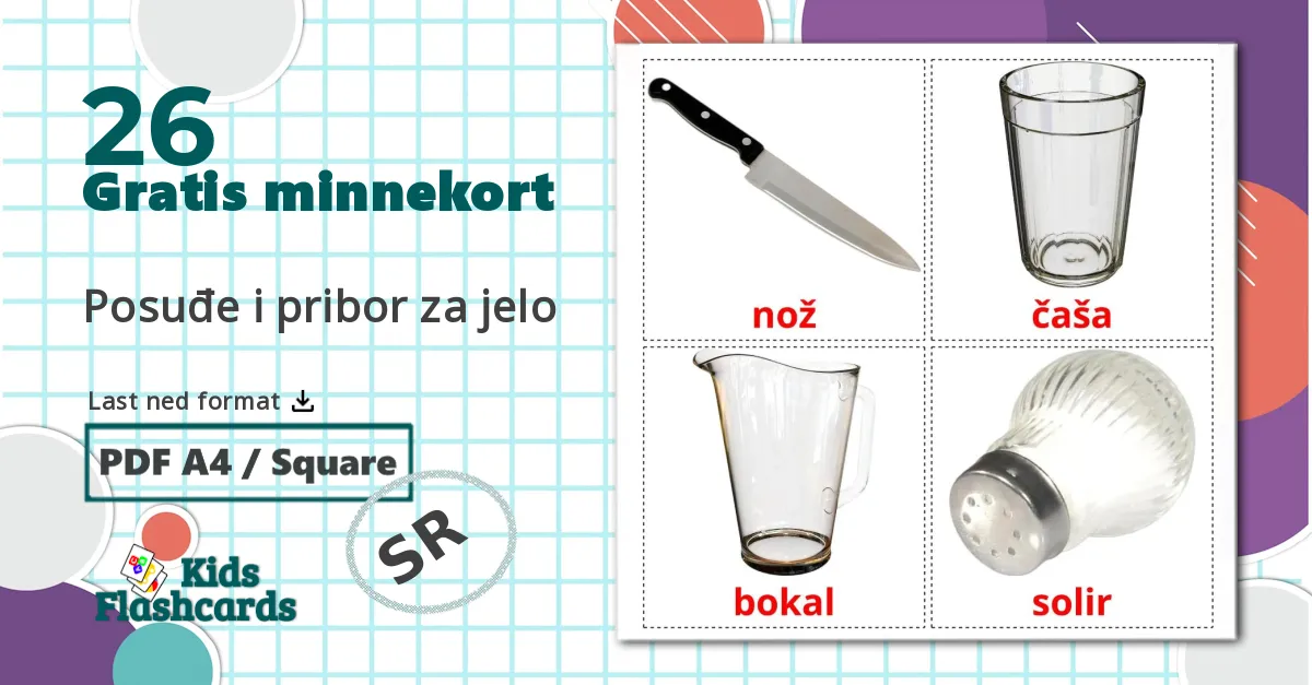 26 Posuđe i pribor za jelo bildekort